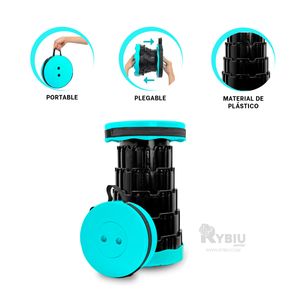 Silla Funcional Portatil en Tono Turqueza Y+Papel de Regalo