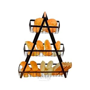 Frutero Practico de 3 Niveles en Negro Y+Papel de Regalo