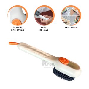 Cepillo con Dispensador Multifuncional de Color Blanco