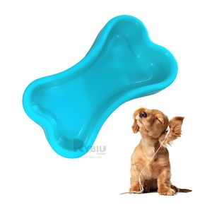 Recipiente con Diseno de Hueso Celeste Y+Post-it adhesivos