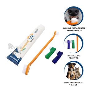 Kit de Limpieza Dental para Mascotas Multicolor