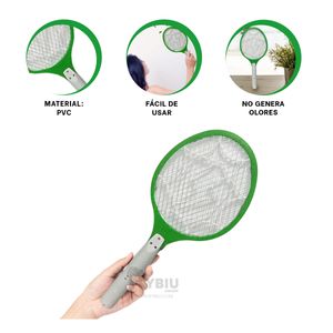 Raqueta de Mosquitos en Color Verde Y+Papel de Regalo