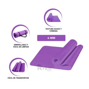 Mat para Entrenamiento de Color Lila Y+Stickers