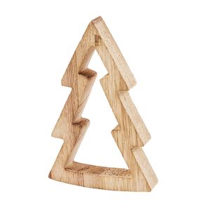 Árbol Decorativo Navideño Madera 15.5cm Colección Natural Orange