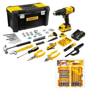 Taladro Percutor 1/2" 20V Bat+Set 27 pz Stanley SCD711C1H-K1