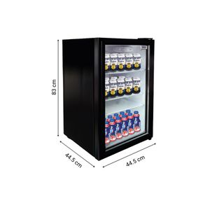Vitrina Ventus Visi cooler 1 puerta Lg-100 92 litros Negro