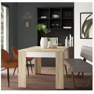 Mesa Moderna de Comedor TU MESITA Priscila color Duna/Blanco