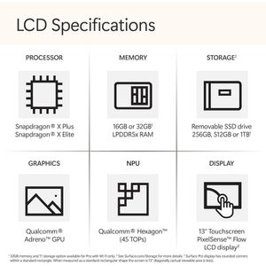 Tablet Microsoft Surface Pro Snapdragon X Plus 16GB