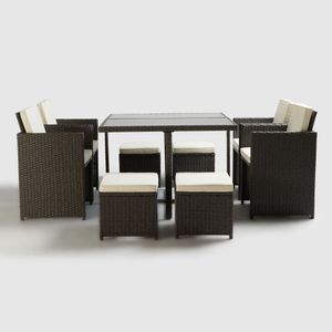 Juego de Comedor Nang 4 Sillas y 4 Bancos
