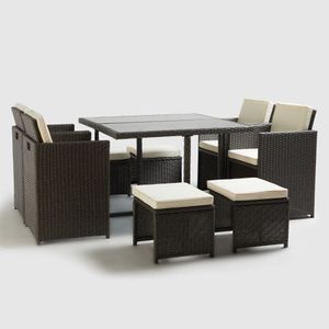 Juego de Comedor Nang 4 Sillas y 4 Bancos