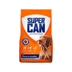 COMIDA PARA PERRO ADULTO SUPERCAN CARNE CEREALES RAZA GRANDE MEDIANA 3KG