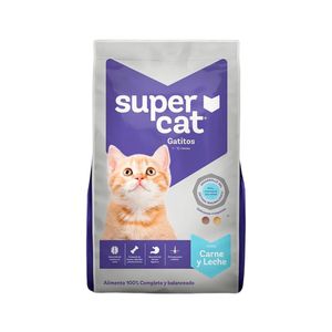 COMIDA PARA GATITO SUPERCAT CARNE LECHE 1KG