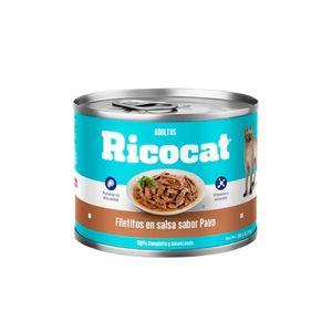 RICOCAT ADULTO FILETITOS PAVO LTA 160GR X6 UN