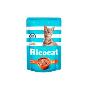 RICOCAT ADULTO TROCITOS POLLO POUCH 85GR X12 UN