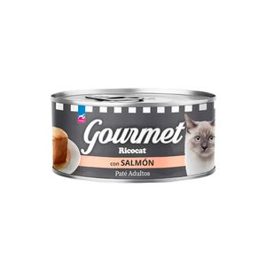 RICOCAT GOURMET ADULTO PATE CON SALMON LTA 85GR X6 UN