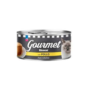 RICOCAT GOURMET ADULTO PATE CON POLLO LTA 85GR X24 UN