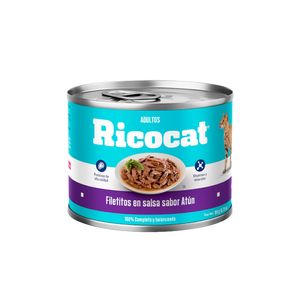 RICOCAT ADULTO FILETITOS ATUN LTA 160GR X6 UN