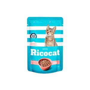 RICOCAT CACHORRO TROCITOS CARNE POUCH 85GR X6 UN