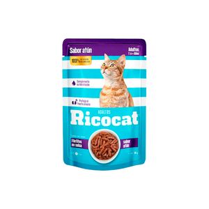 RICOCAT ADULTO FILETITOS ATUN POUCH 85GR X6 UN