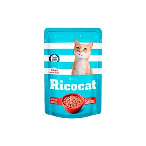 RICOCAT ADULTO TROCITOS SALMON POUCH 85GR X6 UN