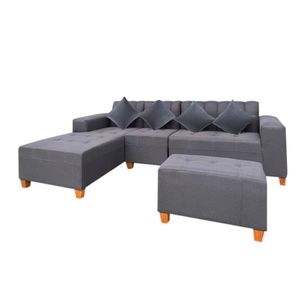 Sofa Seccional Hamburgo 4 cuerpos + Puff Movenda
