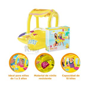 Flotador Kids Resistente en Color Amarillo Y+Papel de Regalo