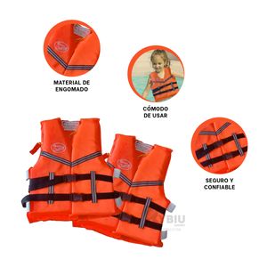 Chaleco Salvavidas de Niño mod MG-CL66 Anaranjado