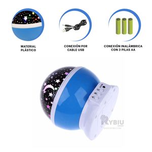 Proyector Moderno de Galaxia para Niños Color Celeste