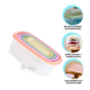 Set de Recipientes de Plastico para Casa Y+Papel de Regalo