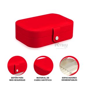 Joyero para Viajes de Color Rojo Y+Stickers
