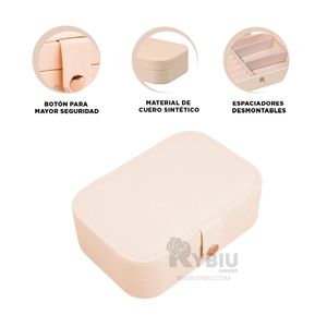 Joyero Llamativo de Color Beige Claro Y+Stickers