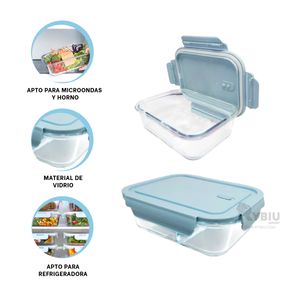 Taper Individual de Alimentos en Celeste 410ml Y+Agendita