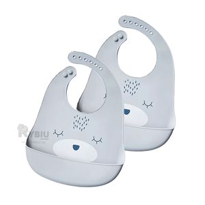 Babero Resistente al Agua para Bebe en Plomo Y+Stickers