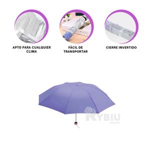 Sombrilla Funcional de Color Morado Y+Papel de Regalo