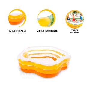 Piscina Resistente para Niños de Naranja Y+Agendita