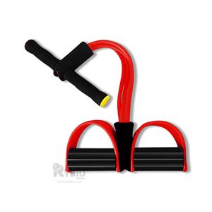 Liga Elastica de Resistencia Abdominal Pull en Rojo y Negro