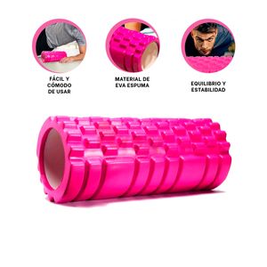 Roler Rodillo Masajes de Espuma Fucsia Y+Papel de Regalo