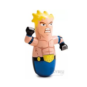 Muñeco Inspirado en el Boxeo en Azul Y+Ligas de Regalo