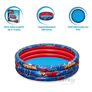 Pileta Recreativa en Tono Azul Y+Regalo Ligas para Peinar