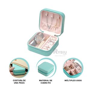 Mini Porta Joyas de Cuero Portatil Color Verde Y+Agendita