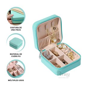 Mini Caja para Joyas Portatil de Color Verde Y+Stickers