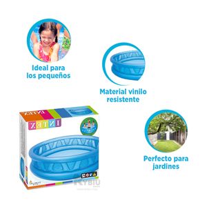 Pileta Infantil en Tono Celeste Y+Regalo Ligas para Peinar