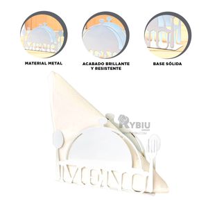 Servilletero Practico para Mesa de Blanco Y+Papel de Regalo