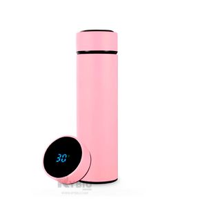 Termo Innovador y Digital Inteligente para Te 500ml Rosado