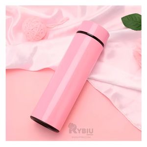 Termo Innovador y Digital Inteligente para Te 500ml Rosado