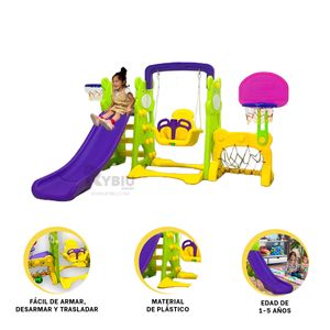 Juego de Resbaladera para Infantes y Pequeños en Multicolor