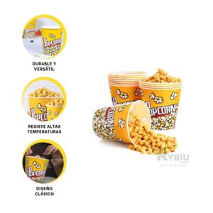 Cubeta para Palomitas Mediano en 12x12cm Amarillo Y+Agendita