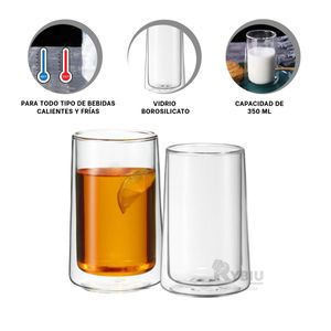 Vaso Versatil en Modelo Base Ancha 350ml Y+Papel de Regalo