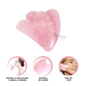 Gua Sha para Efecto Lifting en Rosado Claro Y+Stickers