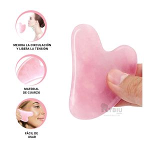 Gua Sha Reafirmante de Piel en Rosado Claro Y+Agendita